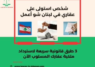 شخص استولى على عقاري في لبنان شو أعمل