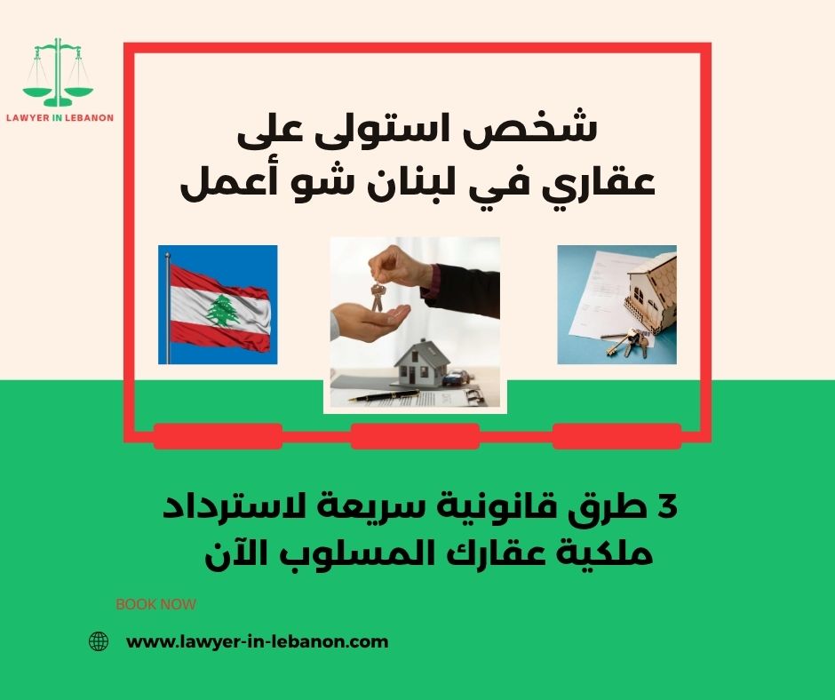 شخص استولى على عقاري في لبنان شو أعمل